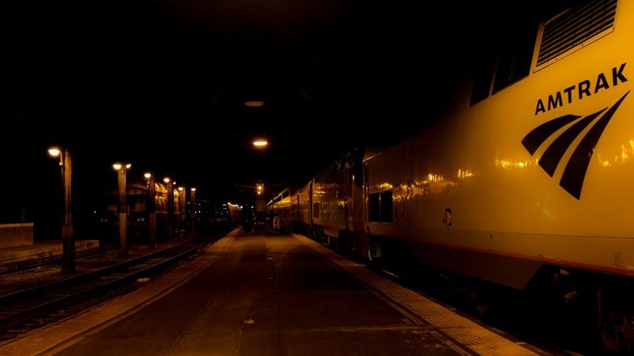 Free stock photo of dark, night, train