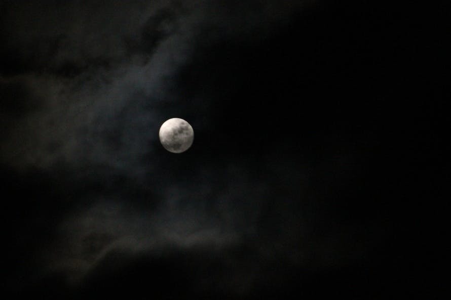 Free stock photo of cloudy, dark, full moon