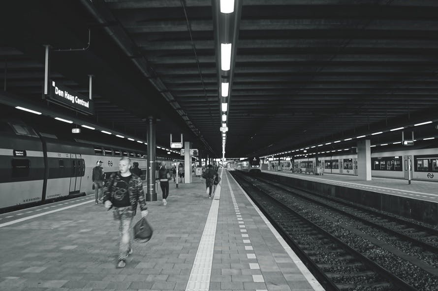 Free stock photo of black-and-white, run, station