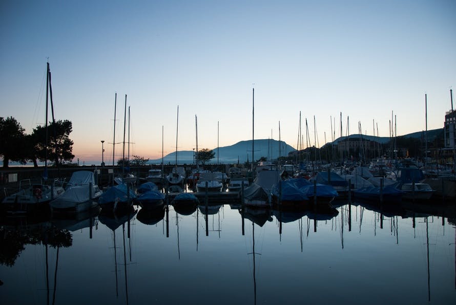 Free stock photo of boats, lake, port
