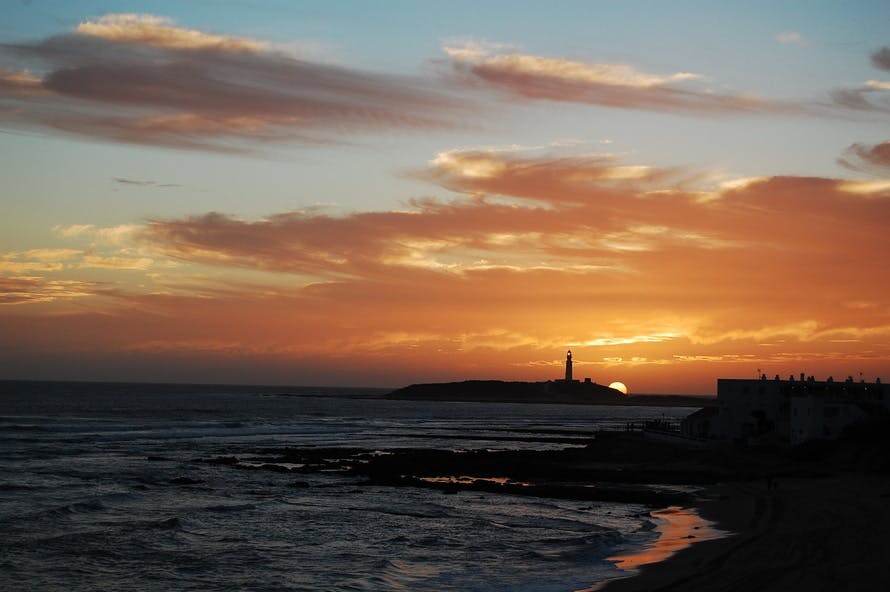 Free stock photo of coast, lighthouse, sunset