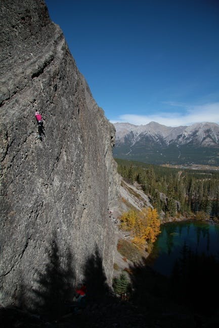 Free stock photo of Canmore, Grassi Lakes, mountain climber