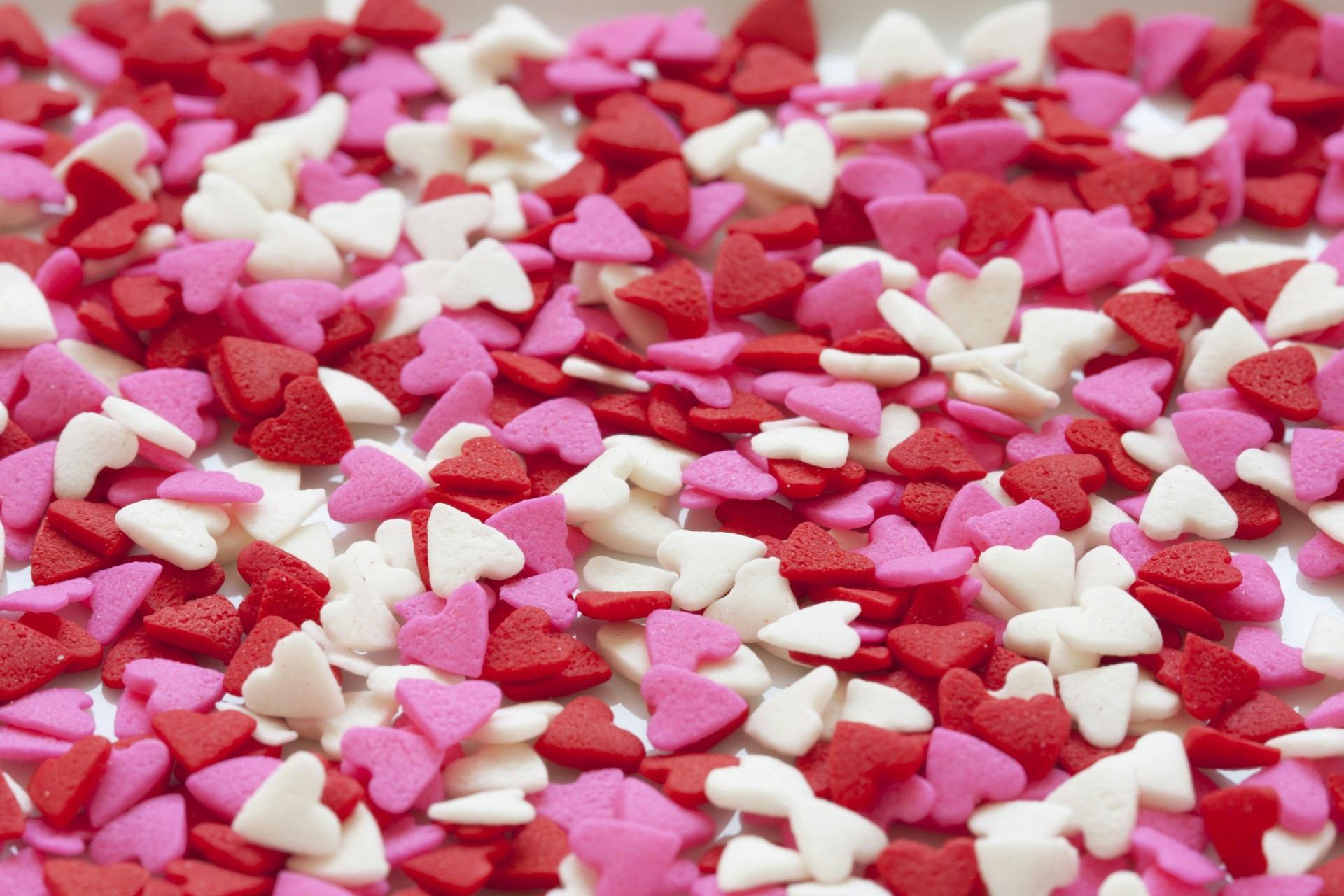 Selective Focus of White Red and Pink Hearts Sprinkles · Free Stock Photo