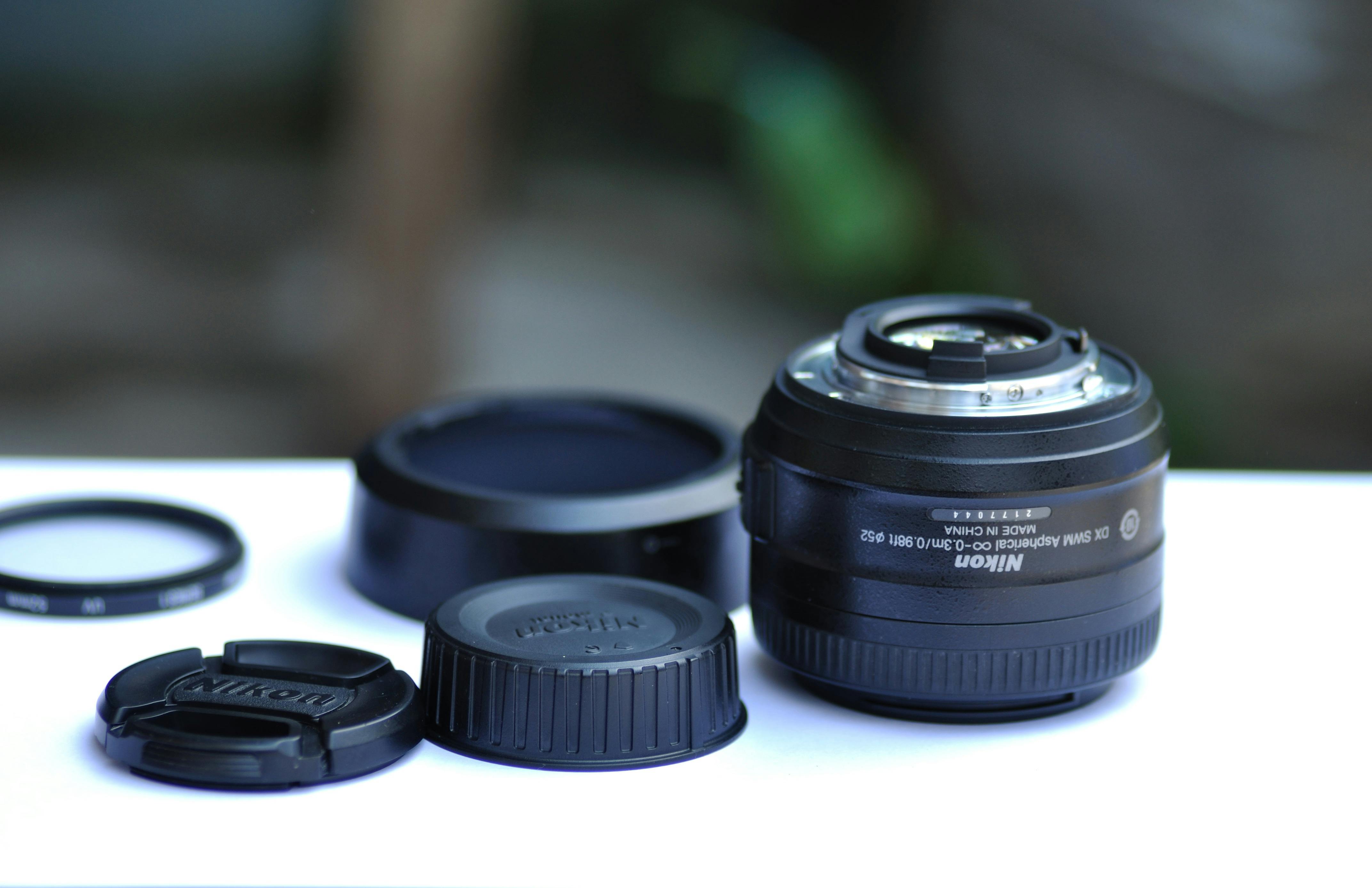Camera Lens Set on Table · Free Stock Photo