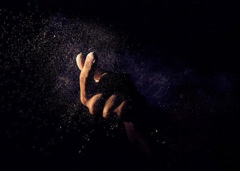 HD wallpaper of hand, dust, flour, chalk