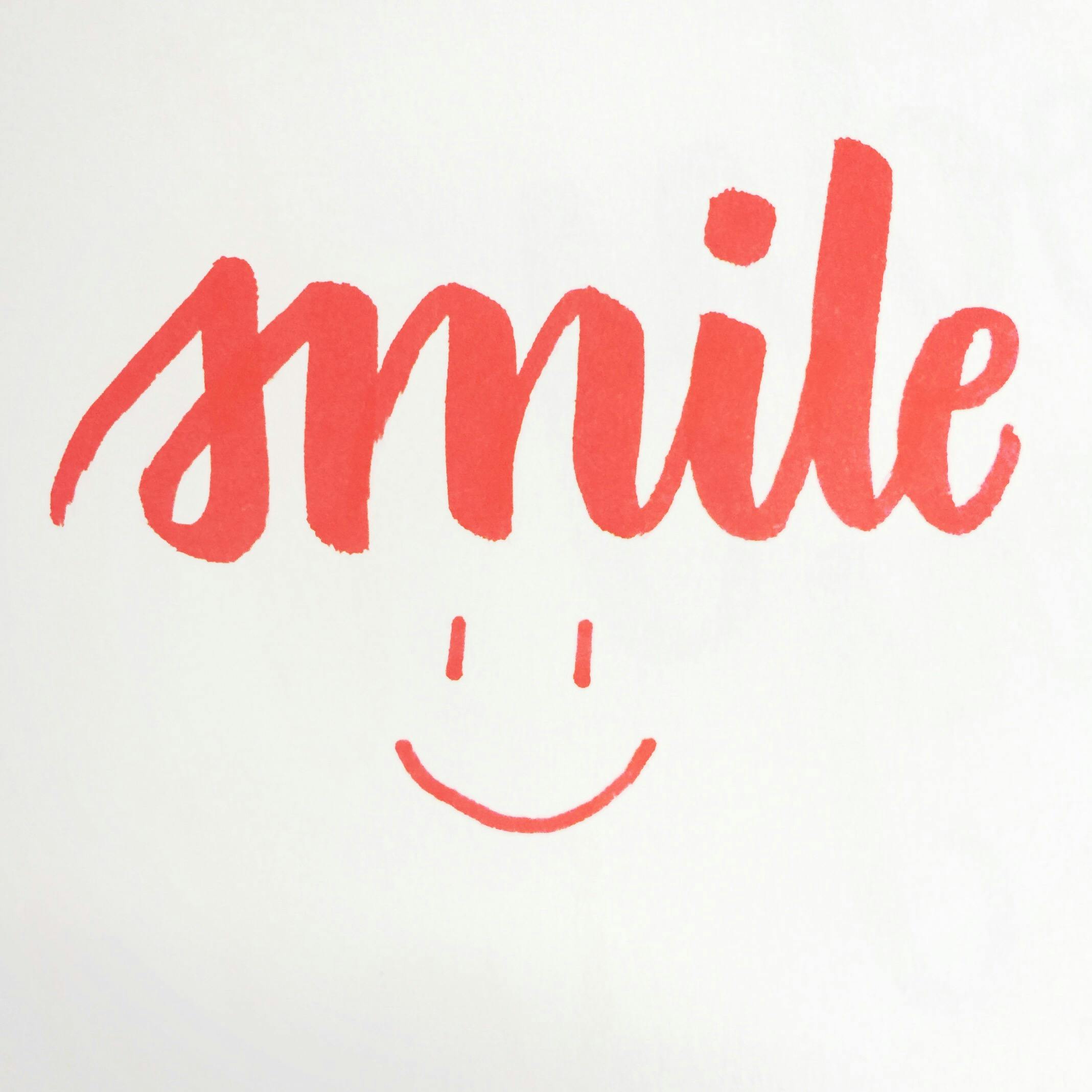 Free stock photo of hand lettering, handwriting, smile