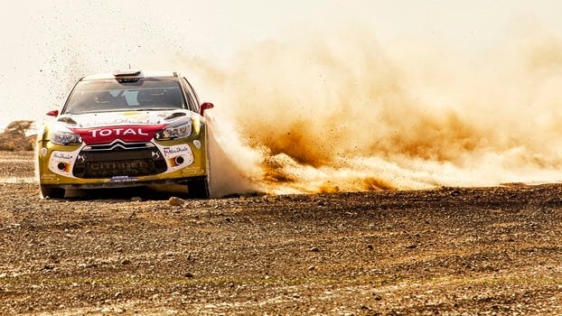 HD wallpaper of car, race, citroen, gravel