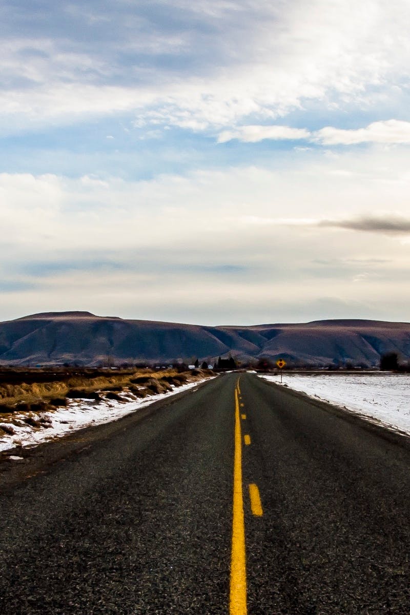 Free stock photo of mountains, road, straight