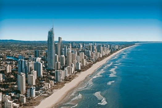 Free stock photo of sea, city, beach, sand