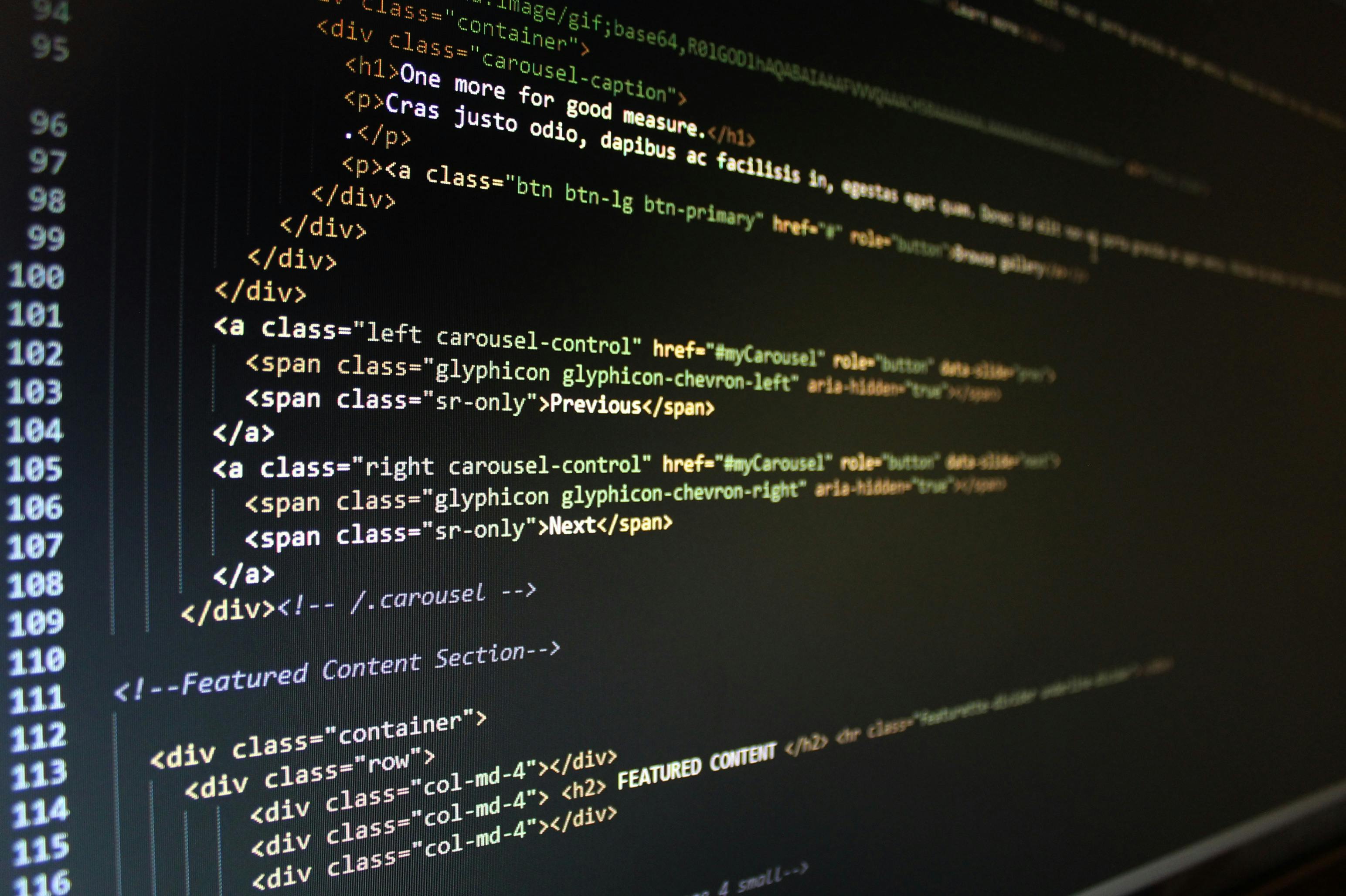 Code HTML sur un éditeur de texte