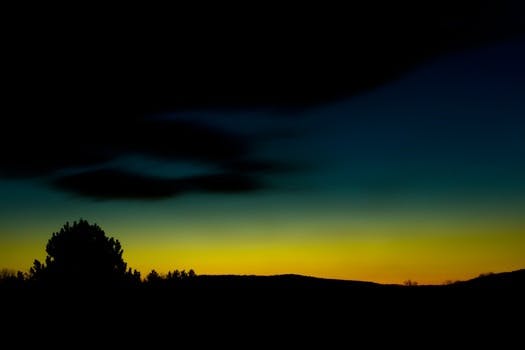 HD wallpaper of dawn, nature, sunset, dark