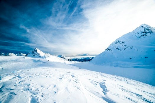 HD wallpaper of snow, mountains, winter, white