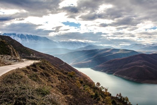 HD wallpaper of road, landscape, mountains, nature