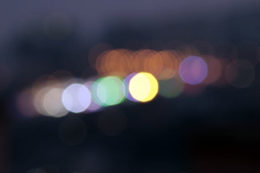 HD wallpaper of lights, dark, abstract, bokeh