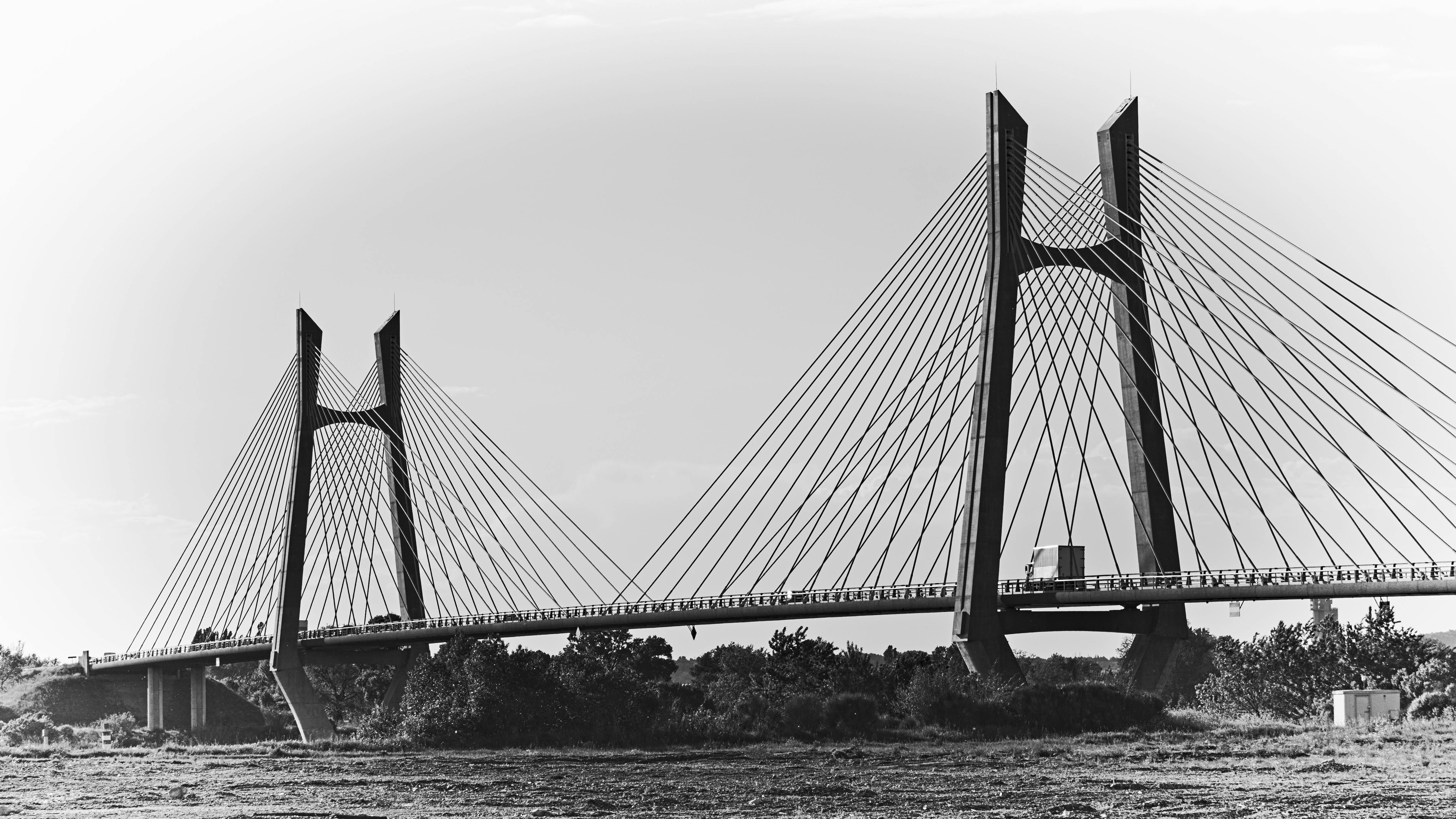 Free stock photo of architecture, black and-white, bridge