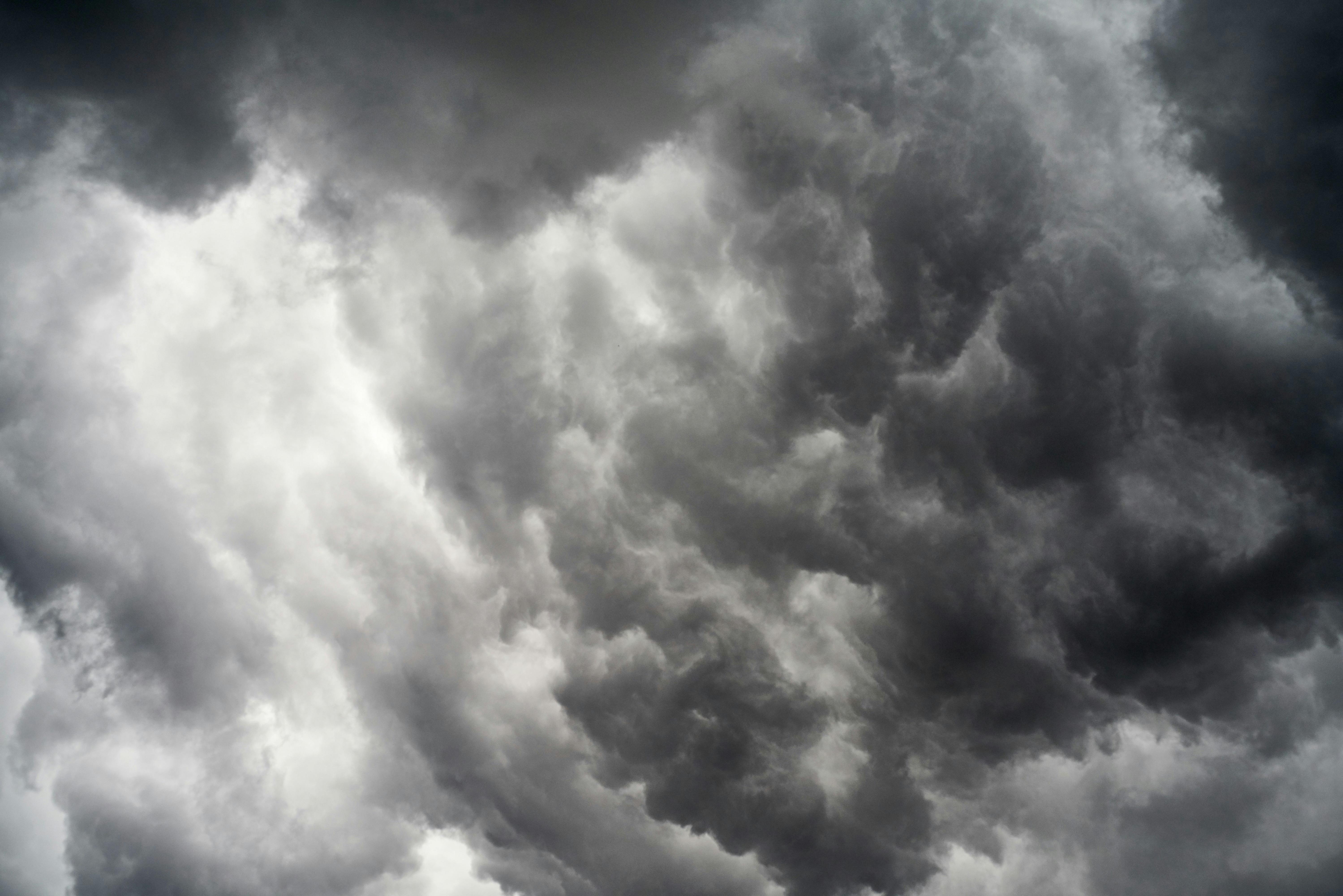 Free stock photo of black  and white  clouds  cloudy