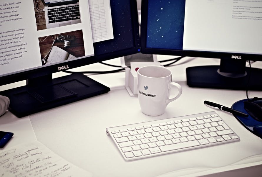 cup, mug, desk