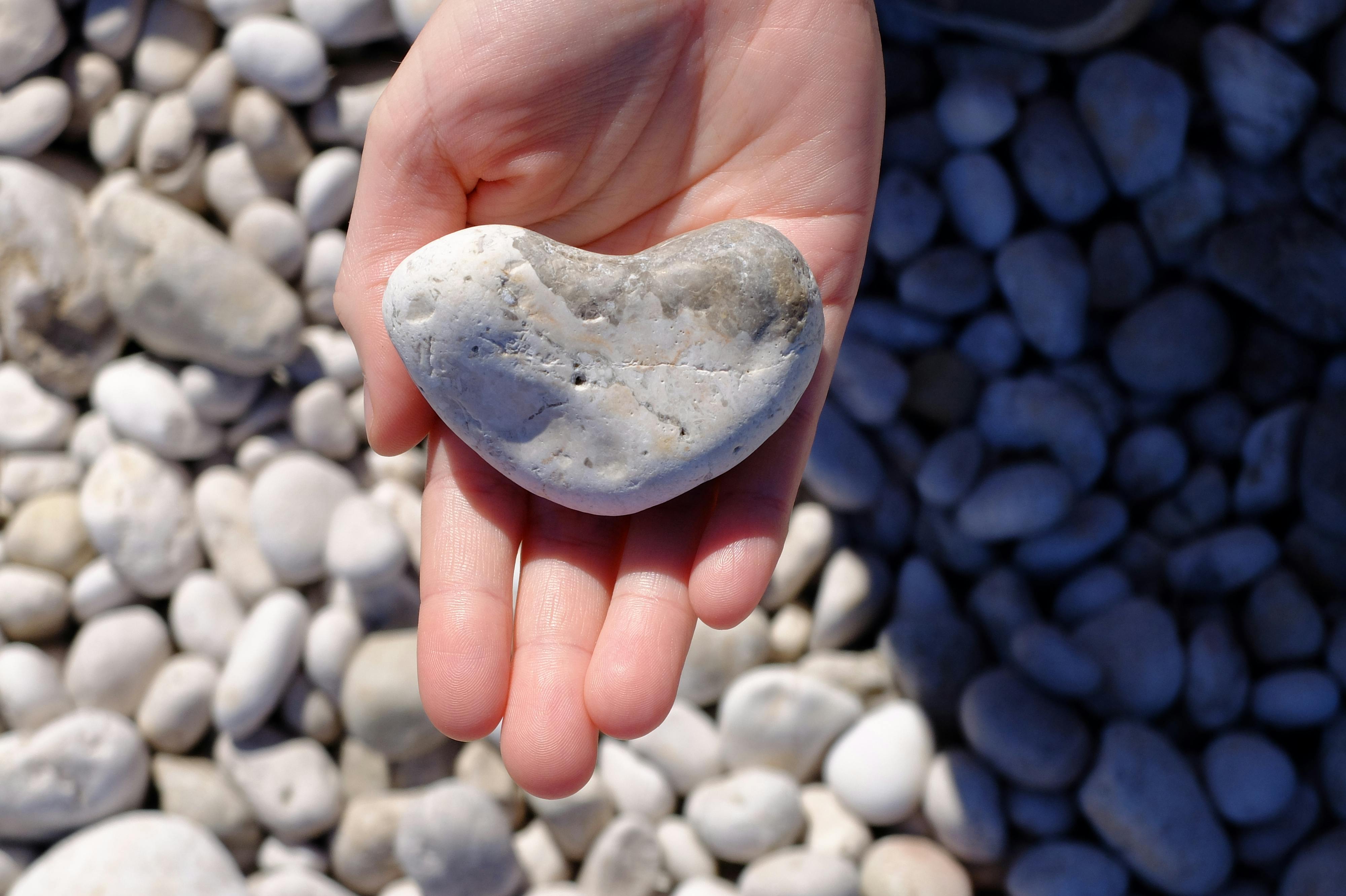 Free Stock Photo Of Hand Heart Stone.