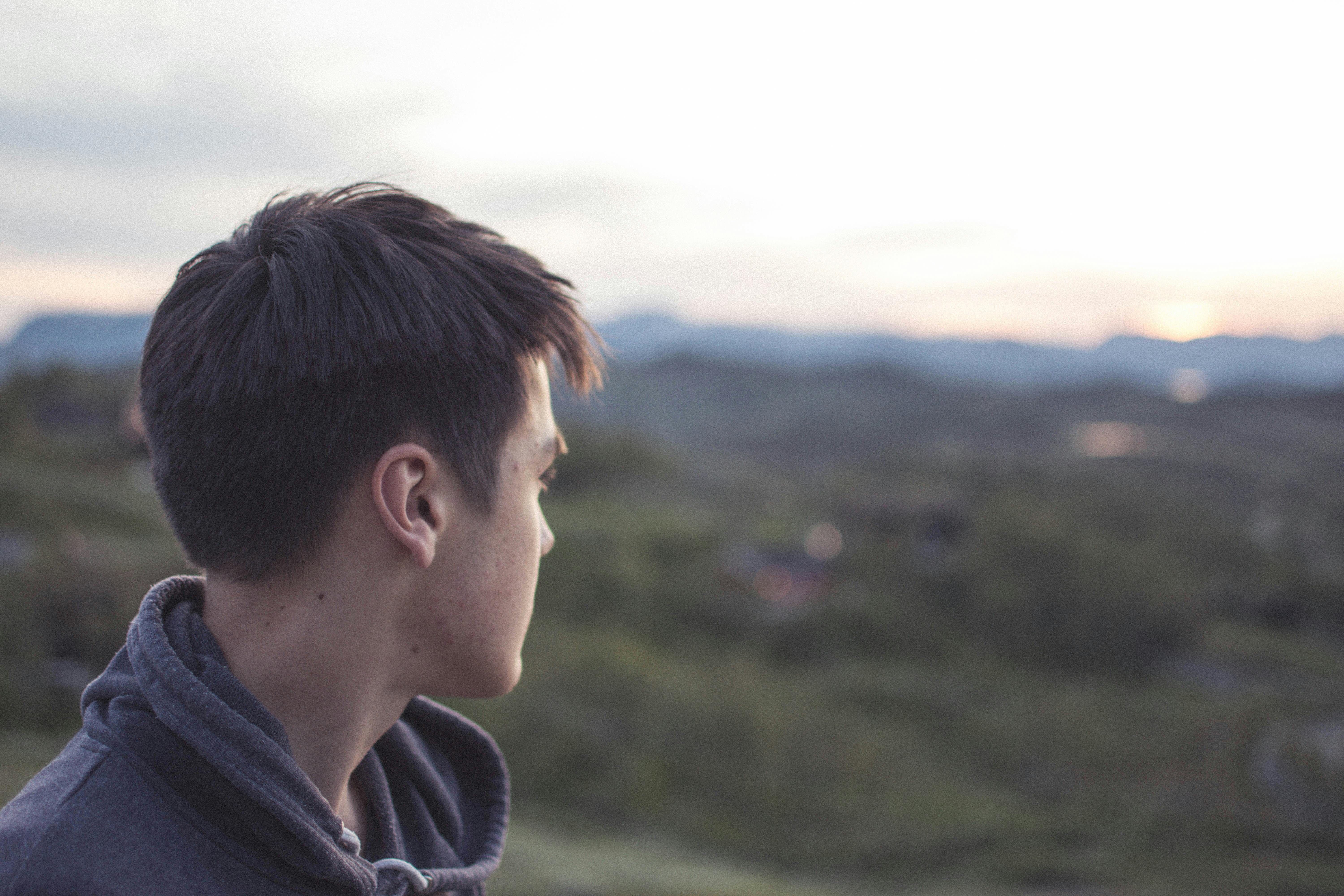 Free stock photo of back view, black hair, boy