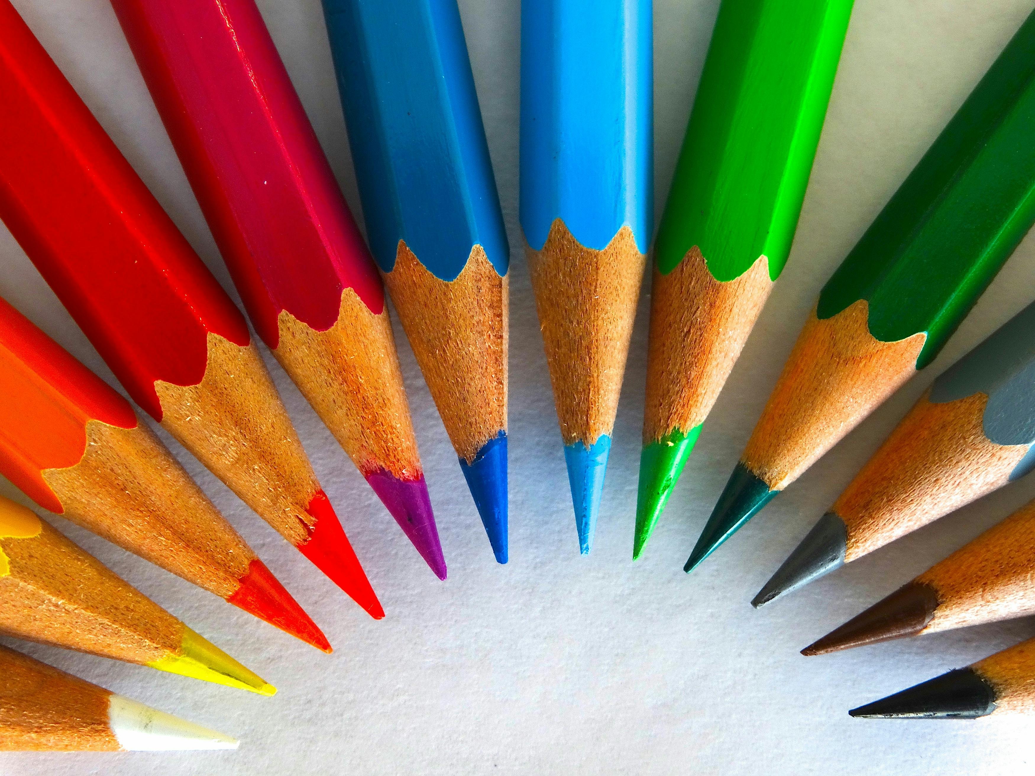 Green Red Yellow Colored Pencil · Free Stock Photo