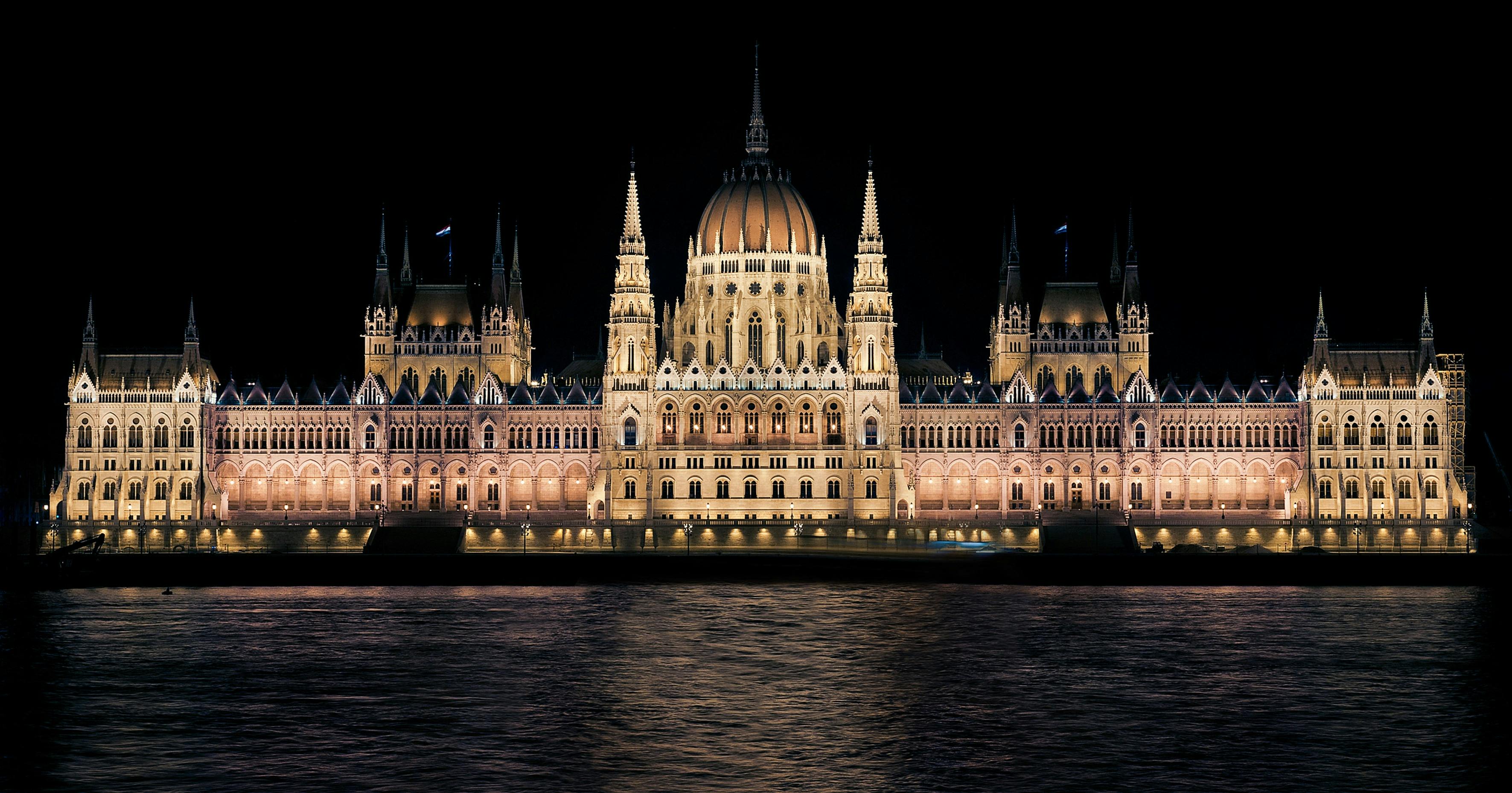 Hungarian Parliament Building View During Night · Free Stock Photo