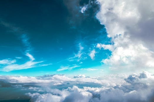 HD wallpaper of sky, flying, clouds, blue sky