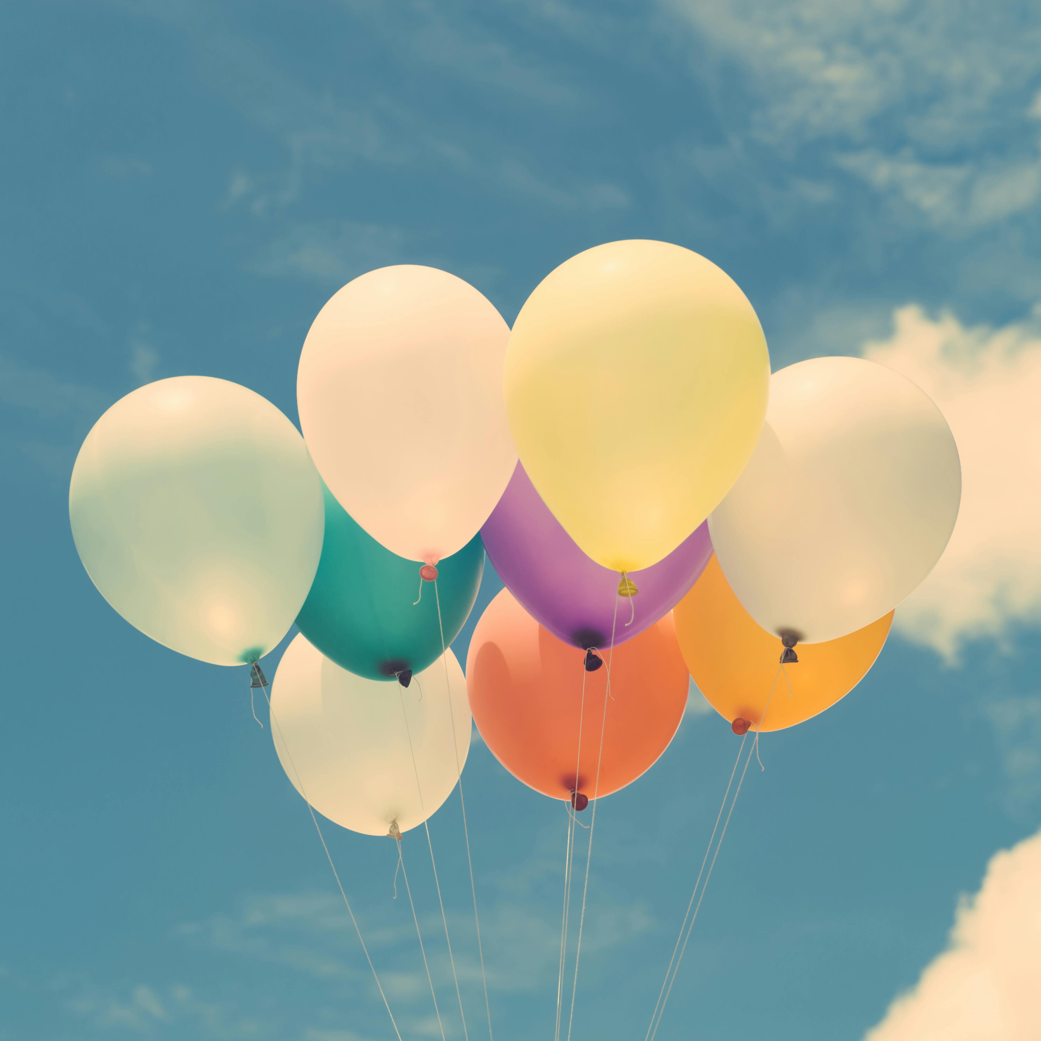 Free stock photo of balloons, calm, clouds