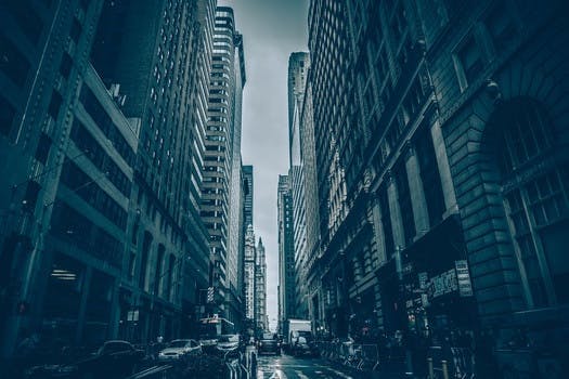 Free stock photo of city, cars, street, skyline