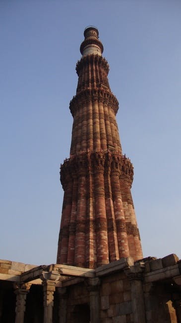 Free stock photo of India\'s qutub minar (high tower)