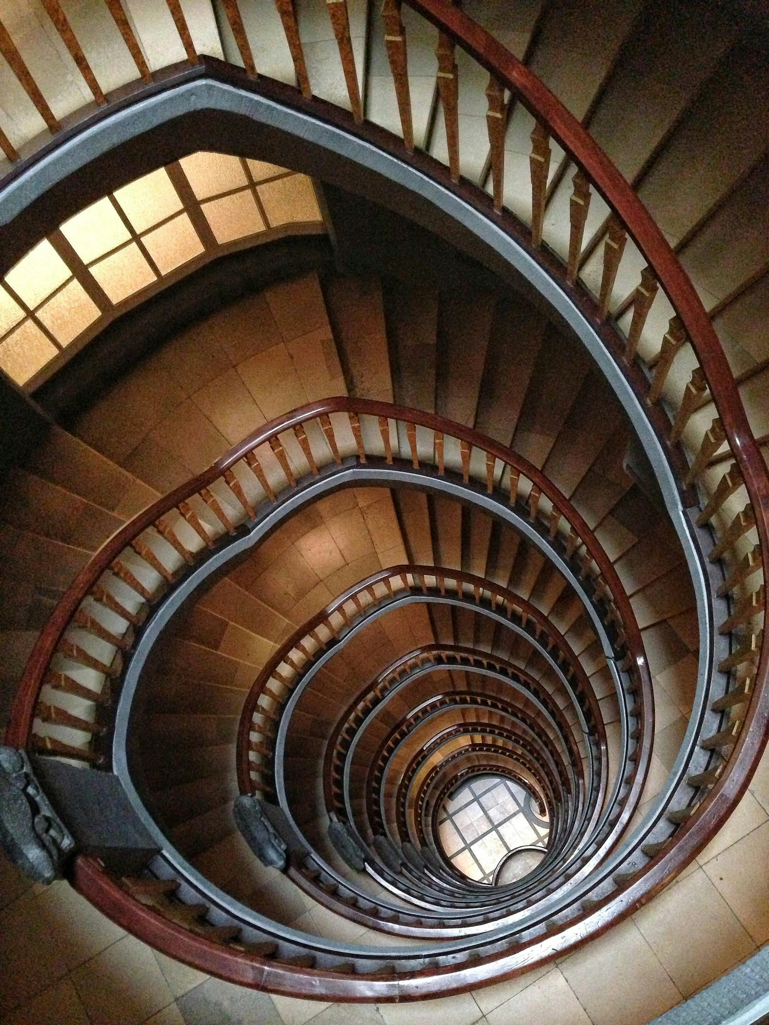 Brown Spiral Stairs · Free Stock Photo