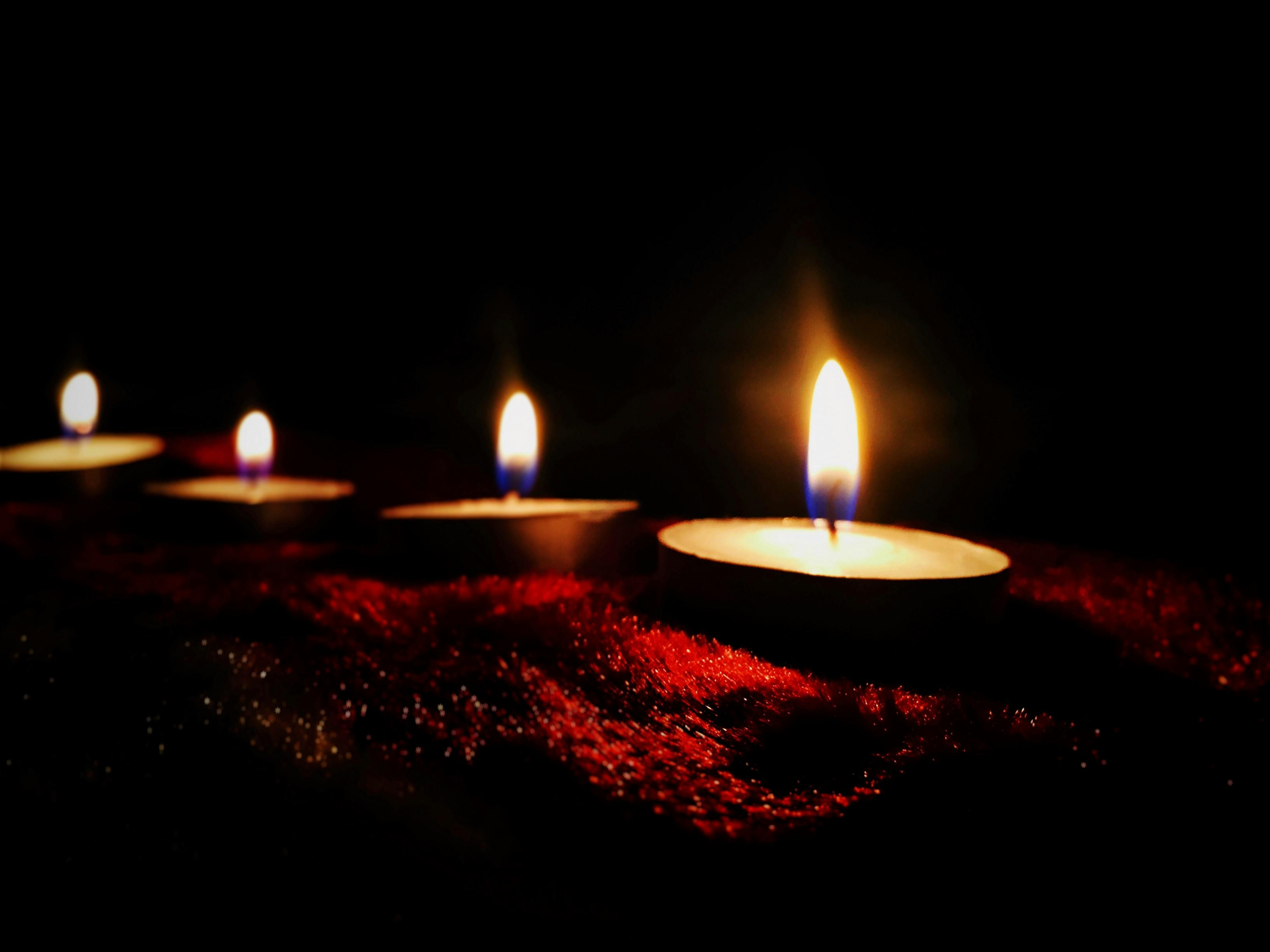 Four Lighted Candles · Free Stock Photo