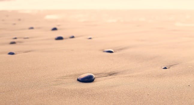 Free stock photo of beach, sand, desert, stones