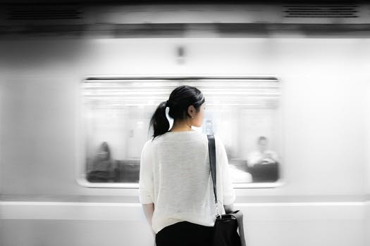 Free stock photo of person, woman, train, public transportation