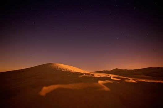 HD wallpaper of sky, sunset, sand, night