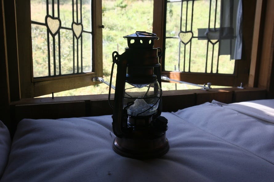 Free stock photo of bed, camping, Gas lamp