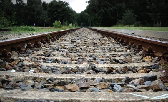 Free stock photo of rails, straight, railway, gravel